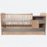 Kombi pelenkázós babaágy Natural