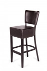 Bárszék Róma Wenge lábakkal, barna műbőr borítássall