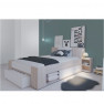 Franciaágy SIRIUS éjjelszekrénnyel és polccal kiegészítve