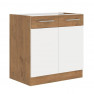 Konyhaszekrény VEGA 80 ZL 2F BB dupla ajtós oldalra nyíló