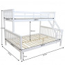 Fehér emeletes ágy BAGIRA