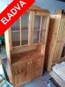 Fenyő vitrines tálaló szekrény - OUTLET