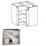 Konyhaszekrény MONDA sarok elem 80