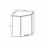 Konyhaszekrény MONDA felső sarokszekrény 60