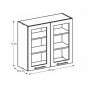 Konyhaszekrény MONDA felső üveges szekrény 80 Konyhaszekrény MONDA felső üveges szekrény 80