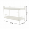 Emeletes ágy fehér fém, szétszedhető JAMILA