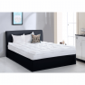 Műbőr franciaágy KERALA fekete