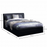 Műbőr franciaágy KERALA fekete