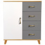 Egy ajtós négy fiókos komód BILLUS