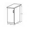 Konyhaszekrény ROYAL D30 alsó szekrény,jobbos