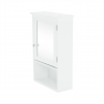 Faliszekrény tükörrel, fehér, ATENE TYP 2