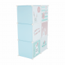 Gyerek szekrény, kék/gyerek minta, EDRIN Gyerek szekrény, kék/gyerek minta, EDRIN
