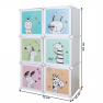 Gyerek moduláris szekrény, szürke/gyerek minta, BIARO Gyerek moduláris szekrény, szürke/gyerek minta, BIARO