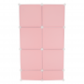Moduláris szekrény gyerekeknek, rózsaszín/gyerek minta, NORME