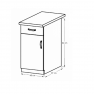 Alsószekrény D40S1, balos, fehér/sosna Andersen, SICILIA Alsószekrény D40S1, balos, fehér/sosna Andersen, SICILIA