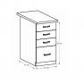 Alsószekrény D40S4 fiókokkal, fehér/sosna Andersen, SICILIA Alsószekrény D40S4 fiókokkal, fehér/sosna Andersen, SICILIA