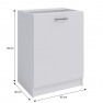 alsószekrény, fehér, FABIANA S - 60 alsószekrény, fehér, FABIANA S - 60