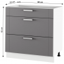 Alsó szekrény, sötétszürke/fehér, JULIA TYP 61