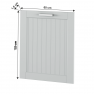 Mosogatógepre való ajtó 60, világosszürke, JULIA TYP 59