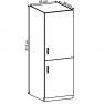 Magas szekrény, szürke matt/fehér, jobb, LAYLA D60R Magas szekrény, szürke matt/fehér, jobb, LAYLA D60R