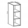 Regálé polcokkal, fehér, LAYLA W200 Regálé polcokkal, fehér, LAYLA W200