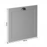 Mosogatógép ajtaja, szürke matt, 59,6x57, LAYLA