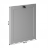 Mosogatógép ajtaja, szürke matt, 59,6x71,3, LAYLA Mosogatógép ajtaja, szürke matt, 59,6x71,3, LAYLA