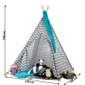 Gyereksátor-teepee, szürke/fehér/minta, ETENT