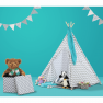 Gyereksátor-teepee, szürke/fehér/minta, ETENT