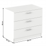 Komód, fehér, ALEXIA