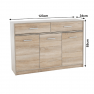 Komód 3D2S, sonoma tölgyfa, TEYO Komód 3D2S, sonoma tölgyfa, TEYO