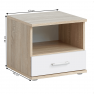 Éjjeliszekrény, 1fiókos, sonoma tölgyfa/fehér, EMIO 05 TÍPUS Éjjeliszekrény, 1fiókos, sonoma tölgyfa/fehér, EMIO 05 TÍPUS