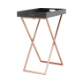 Tálalóasztal, fekete/réz, MASINO Tálalóasztal, fekete/réz, MASINO