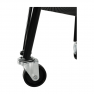 Zsúrasztal kerekekkel, fekete, MEGON