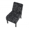 Fotel, fekete-fehér minta/fekete, HEROLA Fotel, fekete-fehér minta/fekete, HEROLA