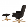 Pihenő fotel lábtámasszal, cappucino, LERATO