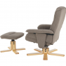 Pihenőfotel zsámollyal, barnásszürke, LERATO Pihenőfotel zsámollyal, barnásszürke, LERATO