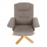 Pihenőfotel zsámollyal, barnásszürke, LERATO Pihenőfotel zsámollyal, barnásszürke, LERATO