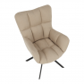 Dizájnos forgószék, bézs/fekete, KOMODO