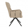 Dizájnos forgószék, bézs/fekete, KOMODO