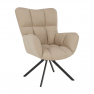Dizájnos forgószék, bézs/fekete, KOMODO