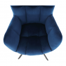 Dizájnos forgószék, kék Velvet anyag/fekete, KOMODO