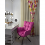 Dizájnos forgószék, rózsaszín színű Velvet anyag/fekete, KOMODO Dizájnos forgószék, rózsaszín színű Velvet anyag/fekete, KOMODO