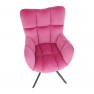 Dizájnos forgószék, rózsaszín színű Velvet anyag/fekete, KOMODO Dizájnos forgószék, rózsaszín színű Velvet anyag/fekete, KOMODO