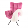 Dizájnos forgószék, rózsaszín színű Velvet anyag/fekete, KOMODO Dizájnos forgószék, rózsaszín színű Velvet anyag/fekete, KOMODO