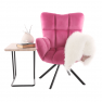 Dizájnos forgószék, rózsaszín színű Velvet anyag/fekete, KOMODO Dizájnos forgószék, rózsaszín színű Velvet anyag/fekete, KOMODO