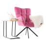 Dizájnos forgószék, rózsaszín színű Velvet anyag/fekete, KOMODO Dizájnos forgószék, rózsaszín színű Velvet anyag/fekete, KOMODO