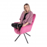 Dizájnos forgószék, rózsaszín színű Velvet anyag/fekete, KOMODO Dizájnos forgószék, rózsaszín színű Velvet anyag/fekete, KOMODO