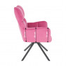 Dizájnos forgószék, rózsaszín színű Velvet anyag/fekete, KOMODO Dizájnos forgószék, rózsaszín színű Velvet anyag/fekete, KOMODO
