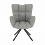 Dizájnos pörgő fotel, szürke/fekete, KOMODO